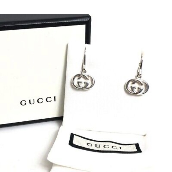 Luxury Gucci Statkenet Logo Earrings In Fine sterling silver - Picture 1 of 5